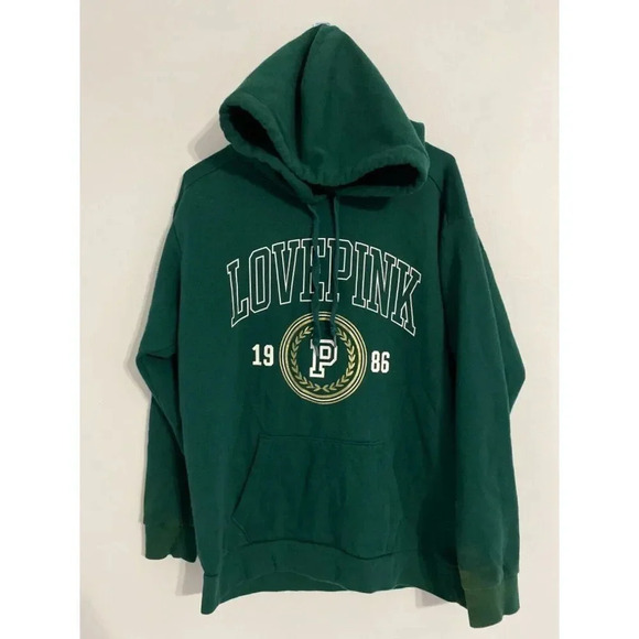 Victoria's Secret Pink Women Pullover Hoodie Sweatshirt Green Size Small - Picture 6 of 9